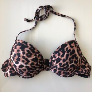 Boohoo Leopard Print Bikini Top